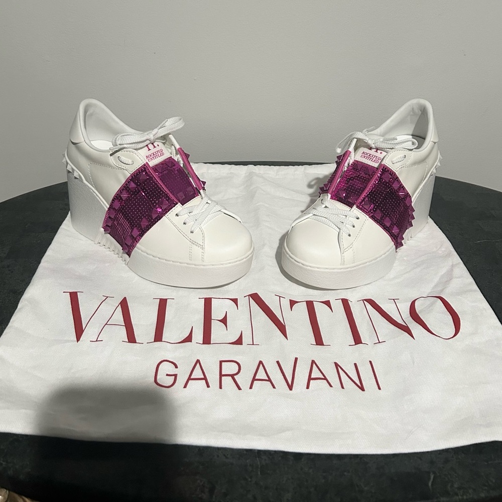 NWOT AUTHENTIC Valentino Garavani Rockstud Untitled Platform Sneakers. BEAUTIFUL - Picture 13 of 16